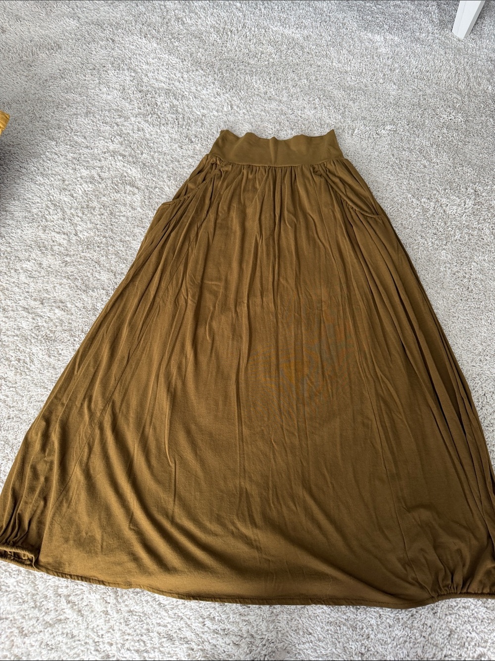NEW Flowy Maxi Skirt in Olive